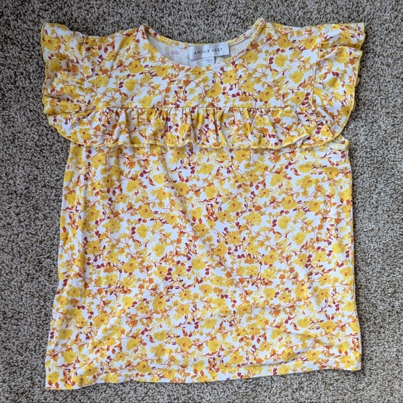 Amour Vert Ruffle Floral Tank Top XS - Picture 1 of 5
